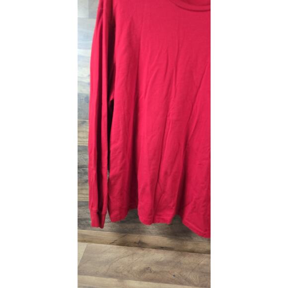 Polo Ralph Lauren T-Shirt Large Custom Slim Fit Red Long Sleeve Pre Owned - Picture 4 of 10